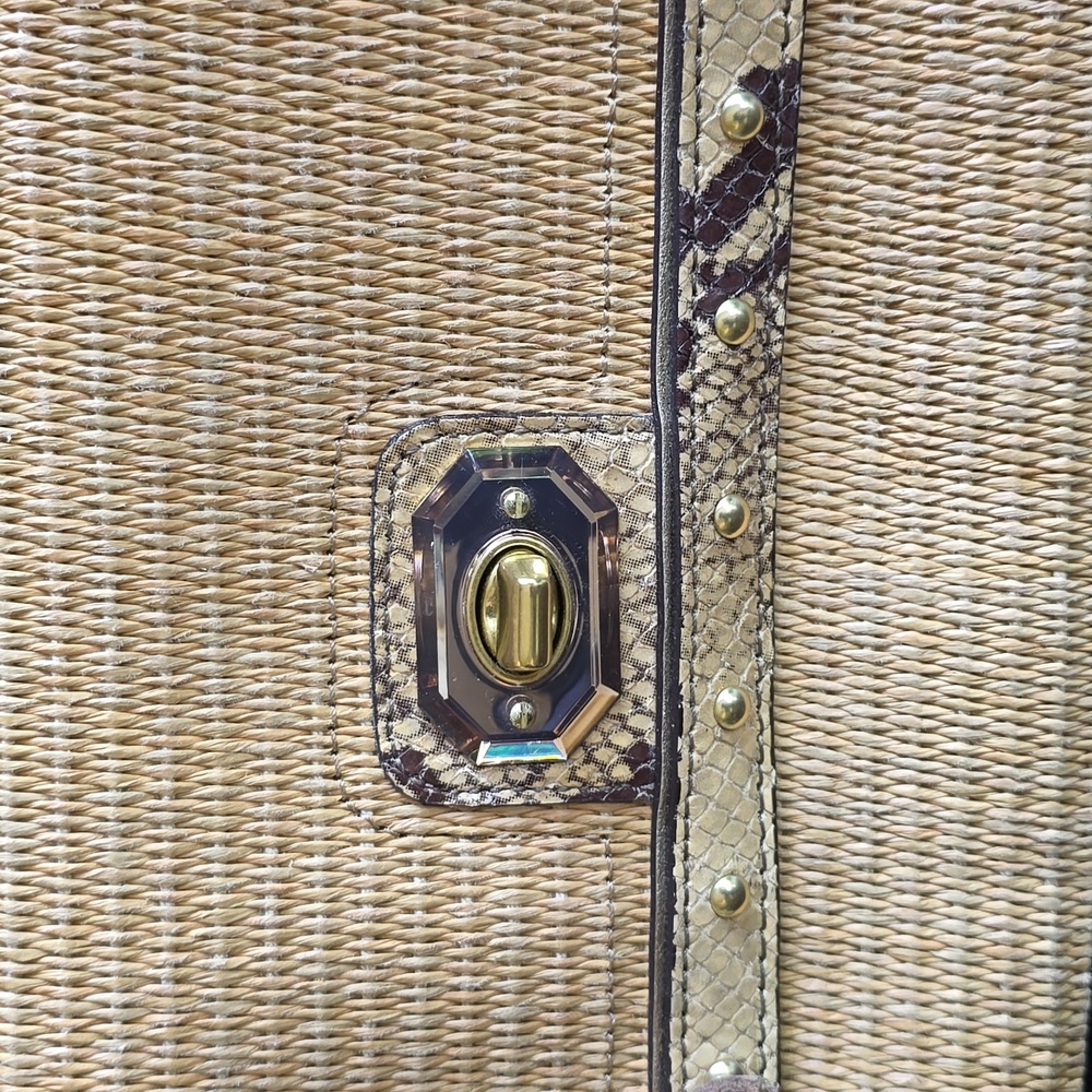 Coach Straw Python Clutch - image 2